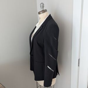 BCBG Slashed Sleeve Blazer - Black